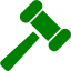 green gavel icon