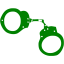 green handcuffs icon