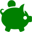 green moneybox icon