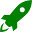 green rocket icon