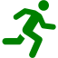 green running man icon