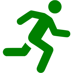 Green running man icon - Free green man icons