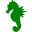 green sea horse icon