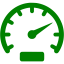 green speedometer icon