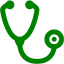 green stethoscope icon