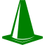 green traffic cone icon