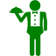 green waiter icon