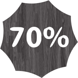 70 percent badge icon