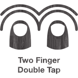 two finger double tap 2 icon