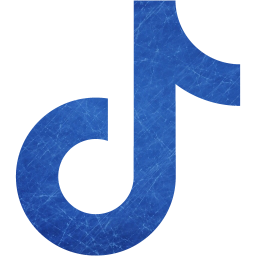 Blue and scratched tiktok icon - Free blue and scratched social icons