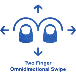 two finger omnidirectional swipe 2 icon