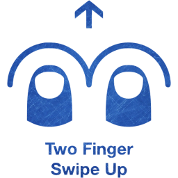 two finger swipe up 2 icon