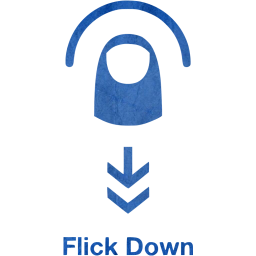 flick down 2 icon