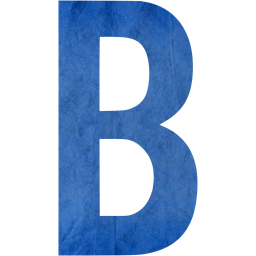 Blue Paper Letter B Icon - Free Blue Paper Letter Icons - Blue Paper ...