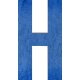 Blue paper letter h icon - Free blue paper letter icons - Blue paper ...