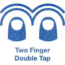 two finger double tap 2 icon