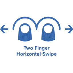 two finger horizontal swipe 2 icon