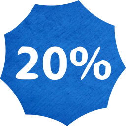 20 percent badge icon