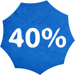 40 percent badge icon