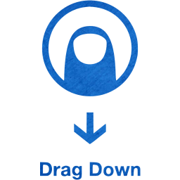 drag down 2 icon