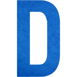 Cardboard blue letter d icon - Free cardboard blue letter icons ...