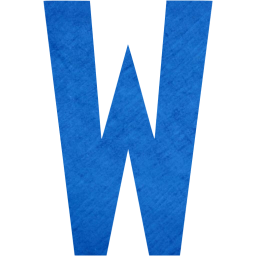 letter w blue