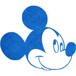 Cardboard blue mickey mouse 7 icon - Free cardboard blue Mickey Mouse