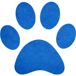 Cardboard blue paw icon - Free cardboard blue paw icons - Cardboard ...