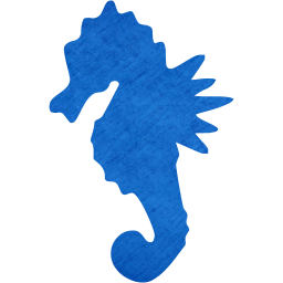 Cardboard blue sea horse icon - Free cardboard blue sea horse icons ...