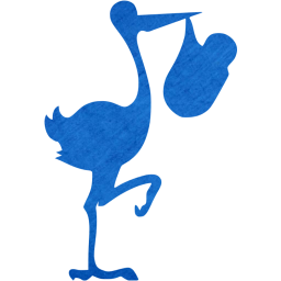 stork with bundle icon