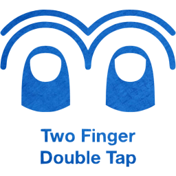 two finger double tap 2 icon