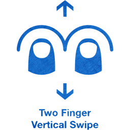 two finger vertical swipe 2 icon