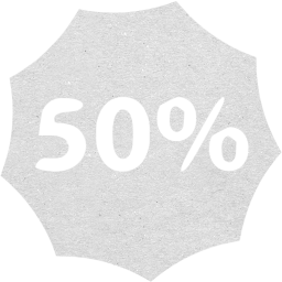 50 percent badge icon