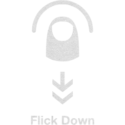 flick down 2 icon