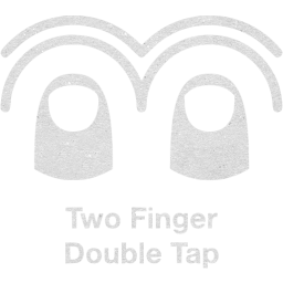 two finger double tap 2 icon