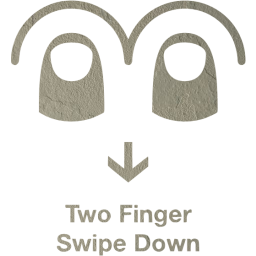 two finger swipe down 2 icon