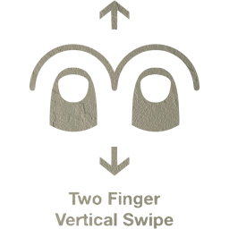 two finger vertical swipe 2 icon