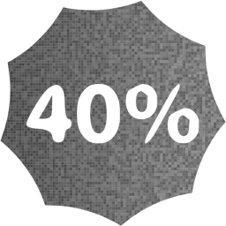 40 percent badge icon