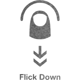 flick down 2 icon