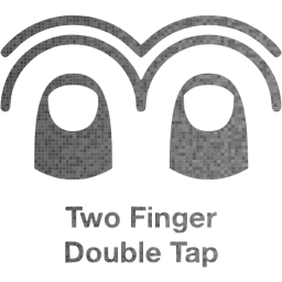 two finger double tap 2 icon