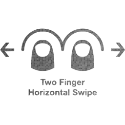 two finger horizontal swipe 2 icon