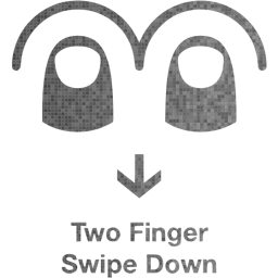 two finger swipe down 2 icon