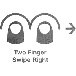 Custom color two finger swipe right 2 icon - Free gesture icons