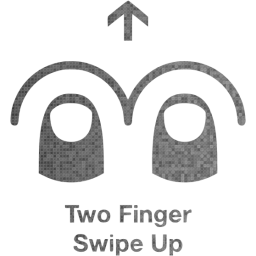 two finger swipe up 2 icon