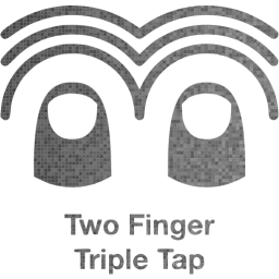 two finger triple tap 2 icon