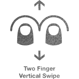 two finger vertical swipe 2 icon