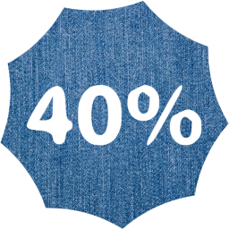 40 percent badge icon