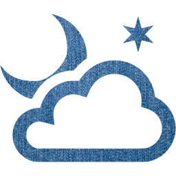 partly cloudy night icon