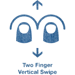 two finger vertical swipe 2 icon