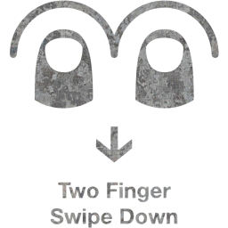 two finger swipe down 2 icon